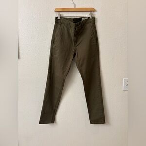 Rag & Bone Mens Fit 1 Chino Pants Skinny Leg Flat Front Career Army Size 30